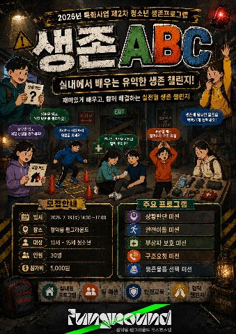 2026 정약용 펀그라운드 청소년 생존프로그램[생존ABC]